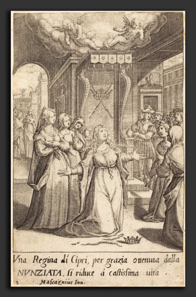 Jacques Callot after Donato Mascagni (French, 1592 - 1635), Queen of Cyprus, 1619, engraving