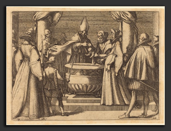 Jacques Callot (French, 1592 - 1635), Baptism of the Prince of Spain, 1612, etching