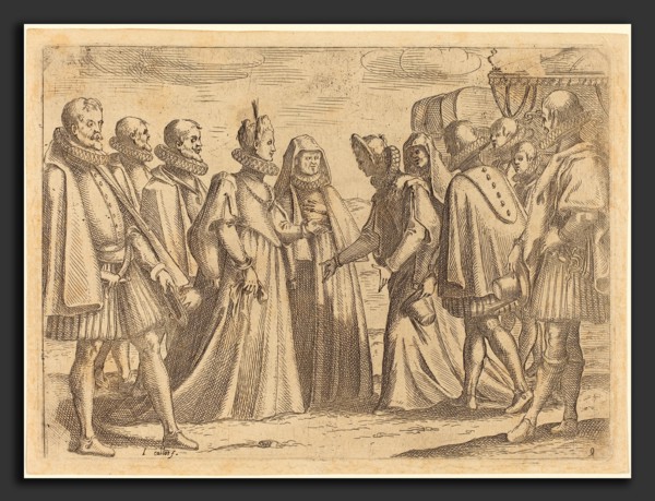 Jacques Callot (French, 1592 - 1635), Reception at Mantua, 1612, etching