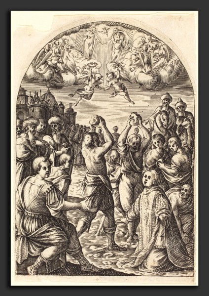 Jacques Callot (French, 1592 - 1635), Martyrdom of Saint Stephen, 1608-1611, engraving