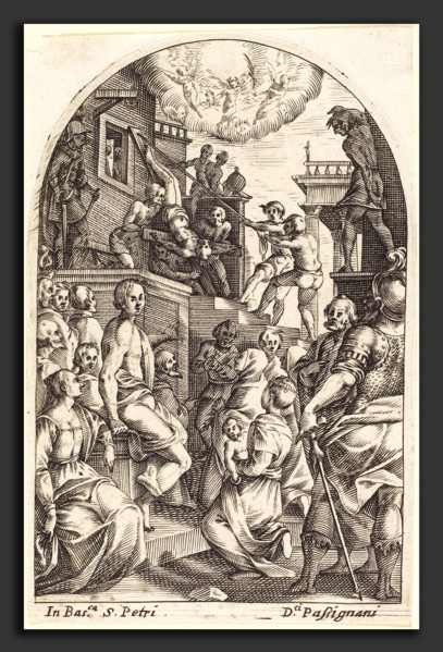 Jacques Callot (French, 1592 - 1635), Martyrdom of Saint Peter, 1608-1611, engraving