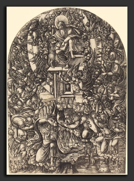 Jean Duvet (French, 1485 - c. 1570), Saint John Summoned to Heaven, 1546-1556, engraving
