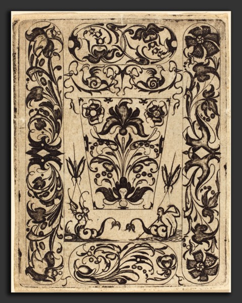 Master T.F. (French, active probably 16th century), Ornament, engraving