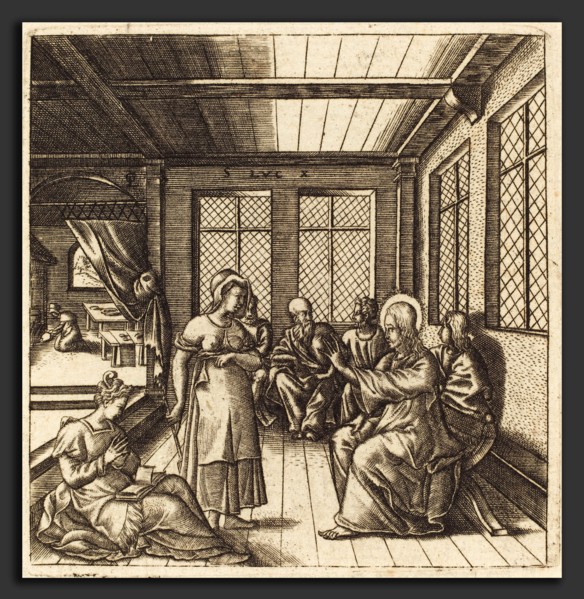 Léonard Gaultier (French, 1561 - 1641), Christ in the House of Mary and Martha, probably c.