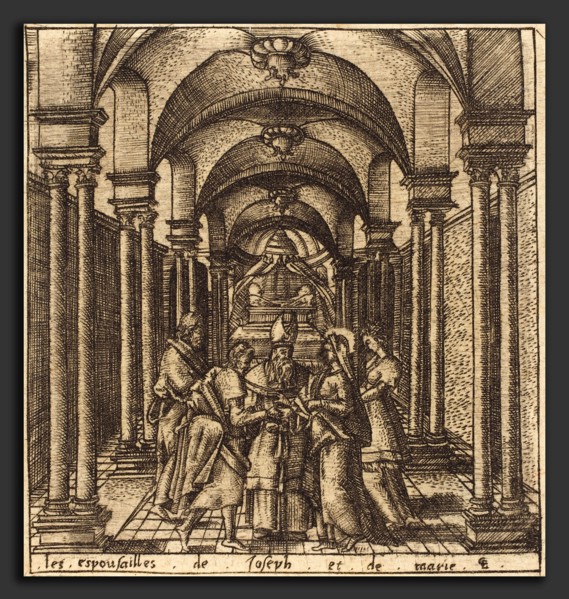 Léonard Gaultier (French, 1561 - 1641), The Marriage of the Virgin, probably c. 1576-1580,