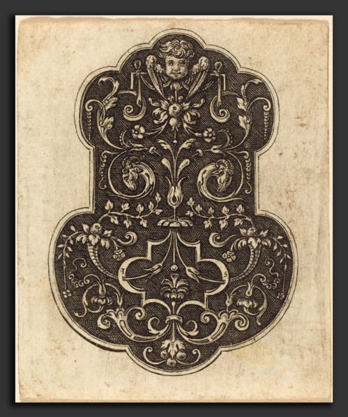 Etienne Delaune (French, 1518-1519 - 1583), Cherub, engraving