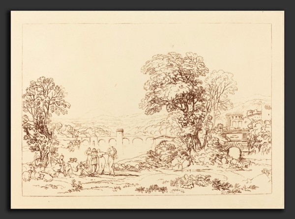 Joseph Mallord William Turner (British, 1775 - 1851), Apuleia in Search of Apuleius, etching
