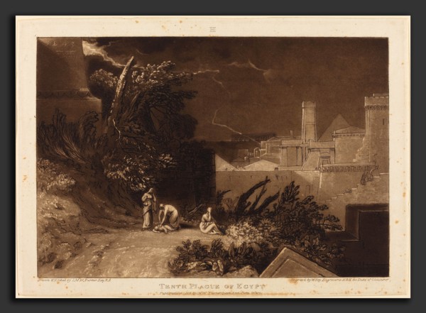 Joseph Mallord William Turner and William Say (British, 1768 - 1834), Tenth Plague of Egypt,