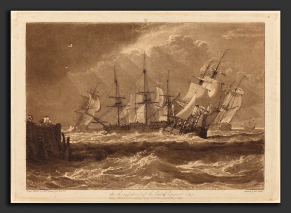 Joseph Mallord William Turner and Charles Turner (British, 1775 - 1851), Ships in a Breeze,