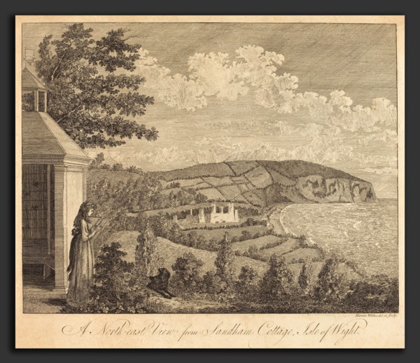 Harriet Wilkes (British, active 19th century), A North-East View from Sandham Cottage, Isle of