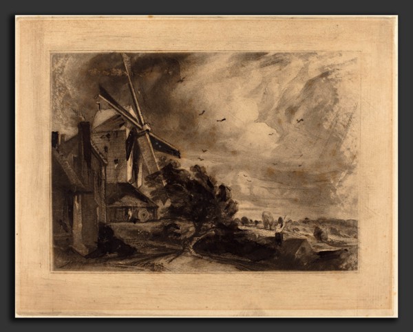 David Lucas after John Constable (British, 1802 - 1881), A Mill, in or before 1829, mezzotint