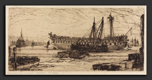 Francis Seymour Haden (British, 1818 - 1910), Breaking Up of the Agamemnon, 1870, etching (copper)