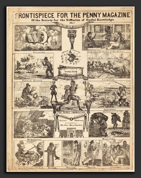 British 19th Century, Frontispiece for the Penny Magazine of the Society for the Diffusion of