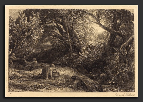 Samuel Palmer (British, 1805 - 1881), The Morning of Life, 1860-1861, etching