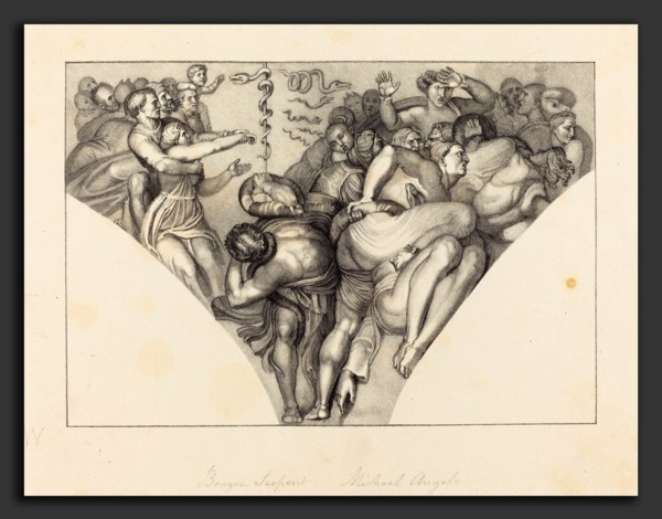William Sharp after John Flaxman (British, 1749 - 1824), Brazen Serpent, from Michael Angelo,