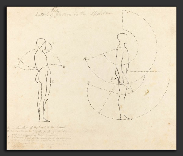 George Scharf after John Flaxman (German, 1788 - 1860), Extent of Motion Shown in Two Figures,