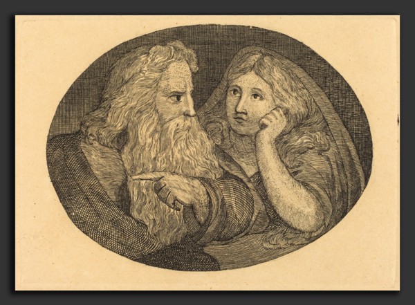 Thomas Butts, Jr. after William Blake (British, active c. 1806 - 1808), Lear and Cordelia, probably
