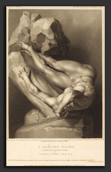 William Bond after William Hilton I after Thomas Banks (British, active c. 1799-1833), A Falling