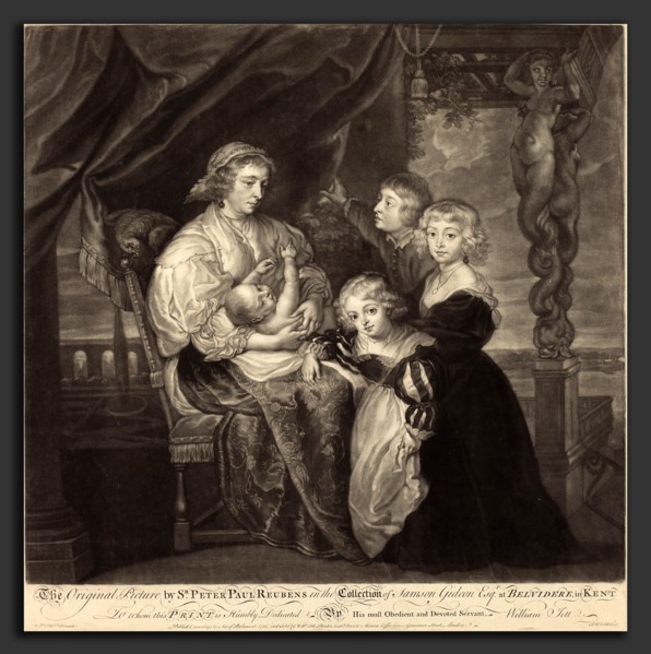 James McArdell after Sir Peter Paul Rubens (British, c. 1729 - 1765), The Gerbier Family, 1755,