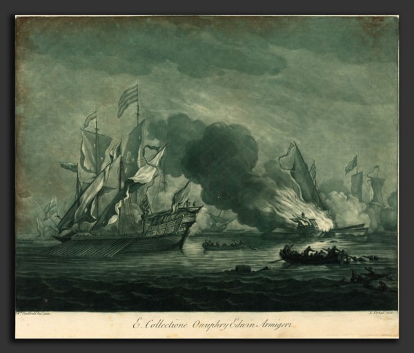 Elisha Kirkall after Willem van de Velde the Elder (English, c. 1682 - 1742), Shipping Scene from