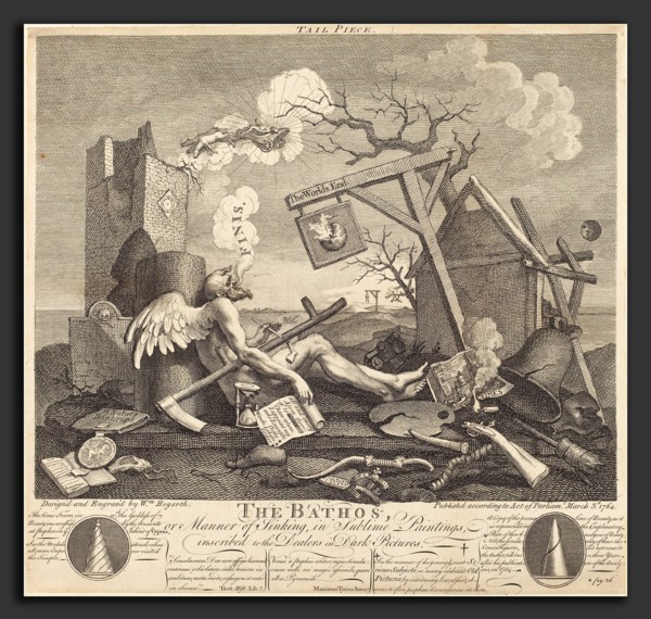 William Hogarth (English, 1697 - 1764), Tailpiece, or The Bathos, 1764, etching and engraving