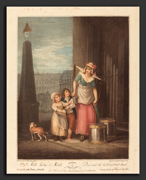 Luigi Schiavonetti after Francis Wheatley (Italian, 1765 - 1810), Milk below Maids, 1793, color