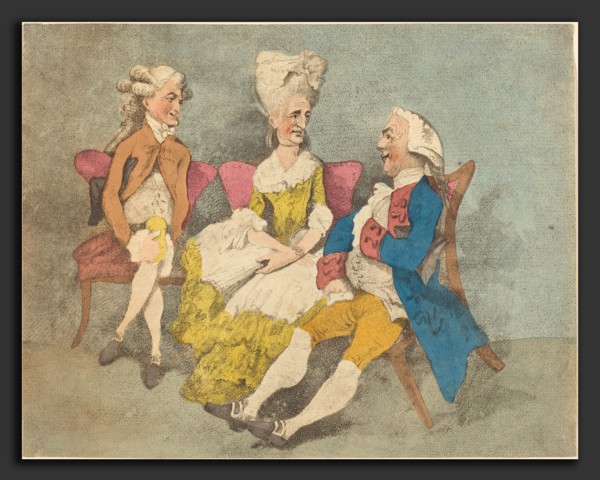 Thomas Rowlandson (British, 1756 - 1827), Two Strings to Your Bow, 1800, hand-colored etching