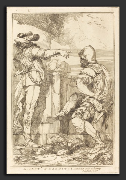 John Hamilton Mortimer (British, 1740 - 1779), A Captn of Banditti Sending Out a Party, 1778,