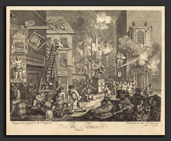 William Hogarth (English, 1697 - 1764), The Times, pl.1, 1762, etching and engraving