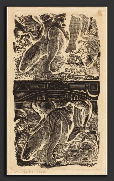 William Blake (British, 1757 - 1827), Unknown subject (Let Him look up into the Heaven and laugh in