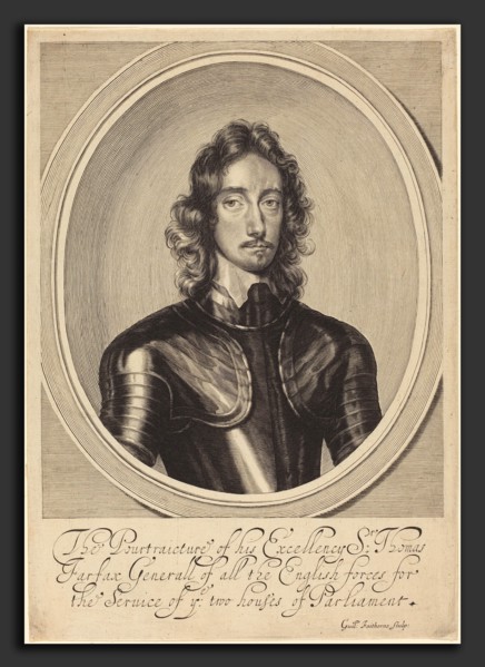 William Faithorne after Robert Walker (English, 1616 - 1691), Lord Thomas Fairfax, engraving