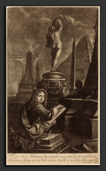 Isaak Beckett after Simon du Bois (English, 1653 - 1715 or 1719), Adrian Beverland, c.1686,