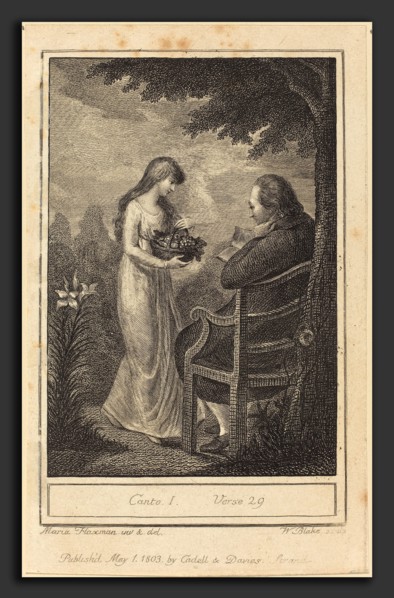 William Blake after Mary Ann Flaxman (British, 1757 - 1827), Canto I, Verse 29, 1803, engraving