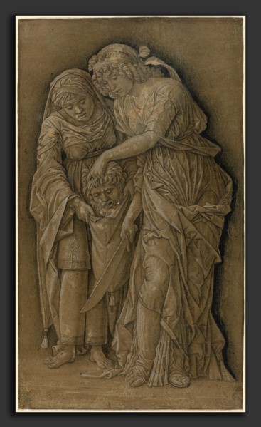 Follower of Andrea Mantegna, Judith with the Head of Holofernes, c. 1480, pen and dark brown ink