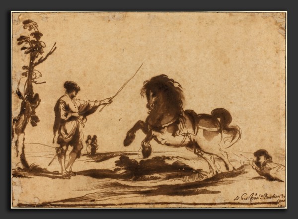 Giovanni Francesco Barbieri, called Guercino (Italian, 1591 - 1666), Landscape with the Taming of a