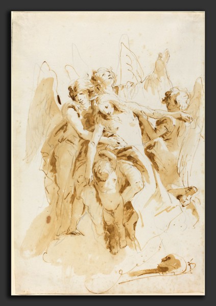 Giovanni Battista Tiepolo (Italian, 1696 - 1770), Saint Mary Magdalene Lifted by Angels, c. 1740,