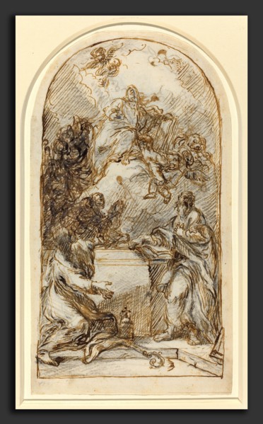 Pietro Roselli (Italian, c. 1700 - 1771 or after), The Apotheosis of Saint Mark [recto and verso],