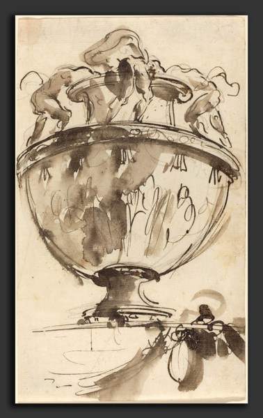 Giovanni Battista Piranesi (Italian, 1720 - 1778), A Fantastic Vase, 1745-1747, pen and black ink