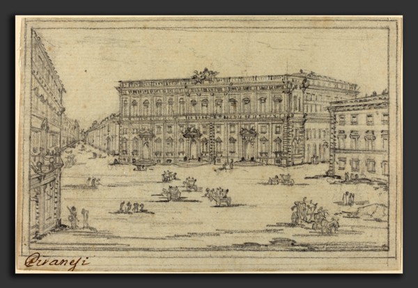 Francesco Piranesi (Italian, c. 1758 - 1810), Palazzo della Consulata, graphite on laid paper