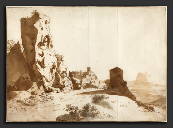 Bartholomeus Breenbergh (Dutch, probably 1599 - 1657), The Fantastic Rocks and Castle at Bomarzo