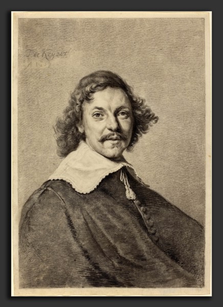 Thomas de Keyser (Dutch, 1596-1597 - 1667), Portrait of a Man, 1657, black chalk on vellum