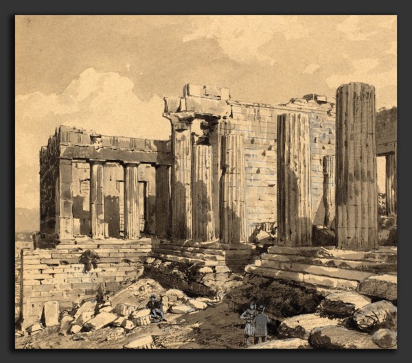 Themistocles von Eckenbrecher (German, 1842 - 1921), Propylaeum, 1890, pen and black ink and