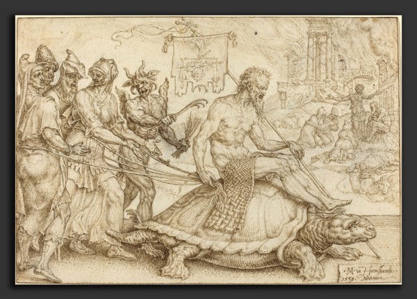 Maerten van Heemskerck (Netherlandish, 1498 - 1574), The Triumph of Job, 1559, pen and brown ink