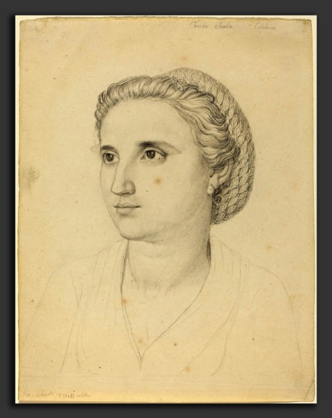 Peter Rittig (German, 1798 - 1819), Teresa Scala, Calabrese, 1819, graphite on wove paper