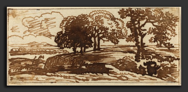 Franz Innocenz Josef Kobell (German, 1749 - 1822), Landscape, pen and brown ink on laid paper