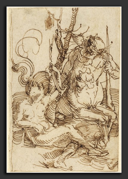 Albrecht DÃ¼rer (German, 1471 - 1528), The Centaur Family, 1505, pen and brown ink on laid paper