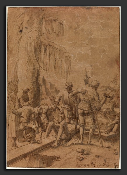 Albrecht Altdorfer (German, 1480 or before - 1538), Christ Nailed to the Cross, c. 1512, pen and