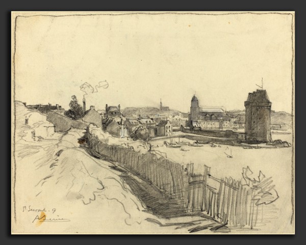 Auguste LepÃ¨re, Saint Servan, French, 1849 - 1918, 1917, graphite