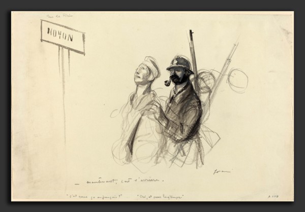 Jean-Louis Forain, Sur le Rhin.  -maintenant c'est l'arriere., French, 1852 - 1931, probably 1918,
