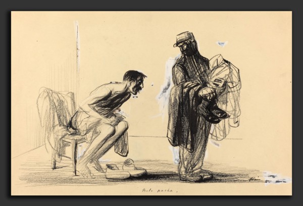 Jean-Louis Forain, Bolo pacha, French, 1852 - 1931, c. 1914-1919, brush and black ink and black